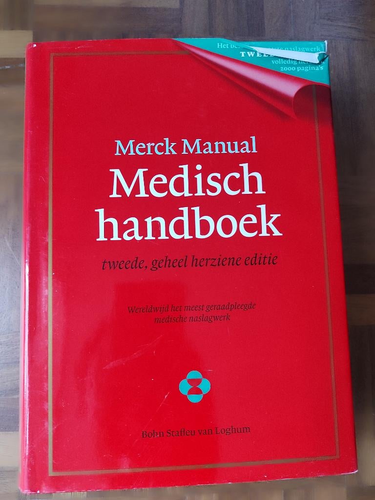 Studieboek Geneeskunde Merck Manuel, Boeken, Studieboeken en Cursussen, Ophalen of Verzenden, Beta, Zo goed als nieuw, WO