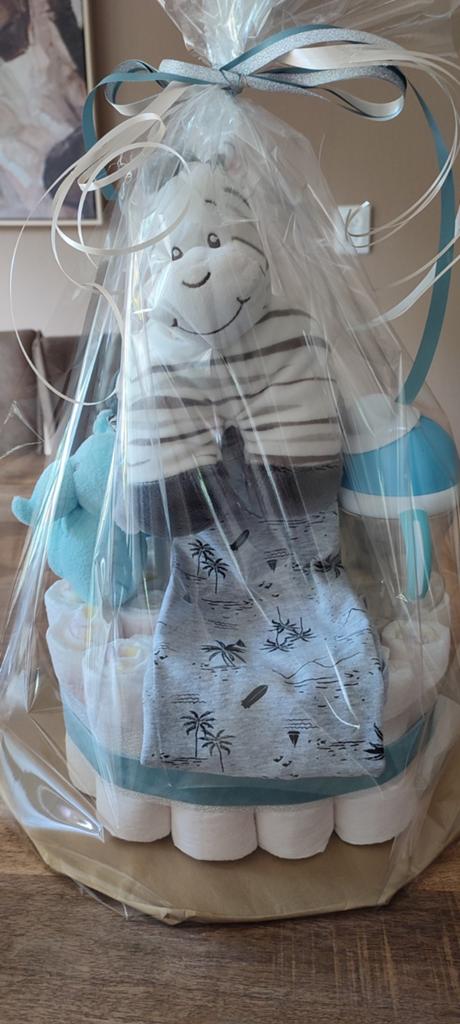 Luiertaart blauw, Ophalen, Nieuw, Kraamcadeau