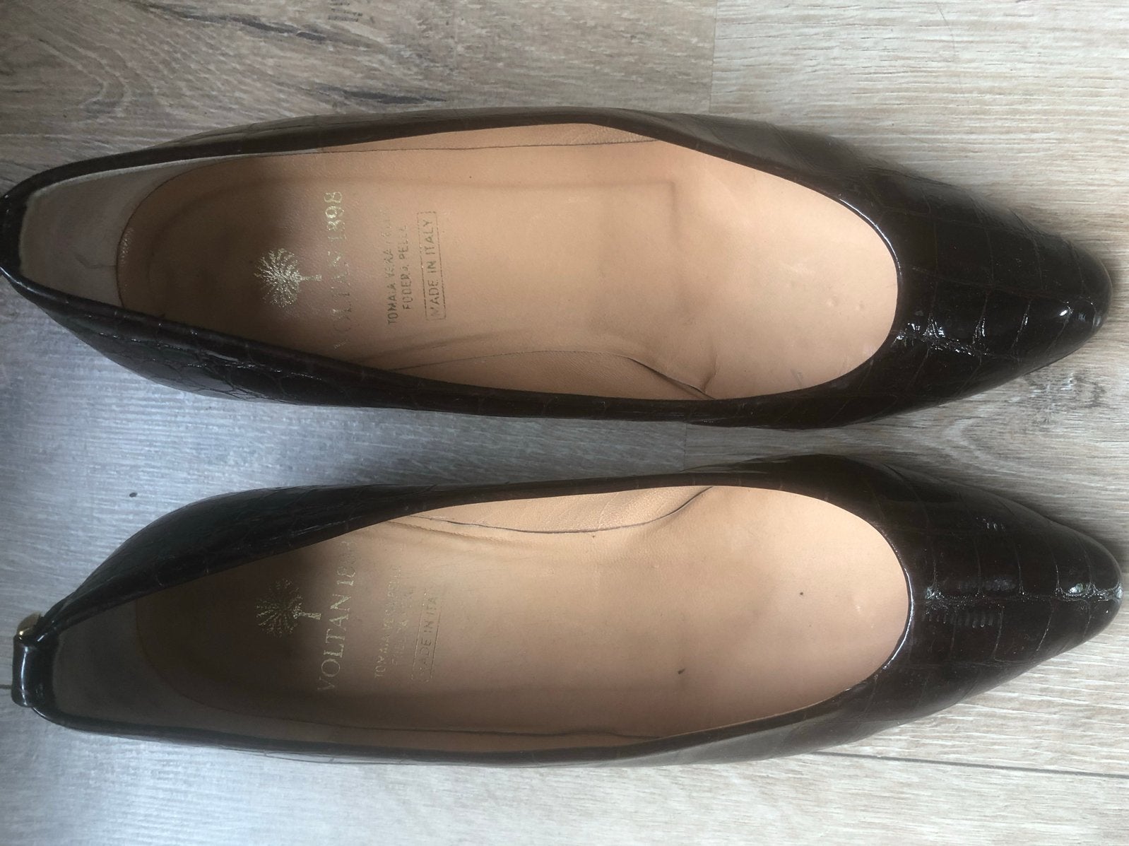 VOLTAN 1898 Pumps Bruin KrokodilleMaat 37,5, Pumps, Bruin, Ophalen of Verzenden, Zo goed als nieuw