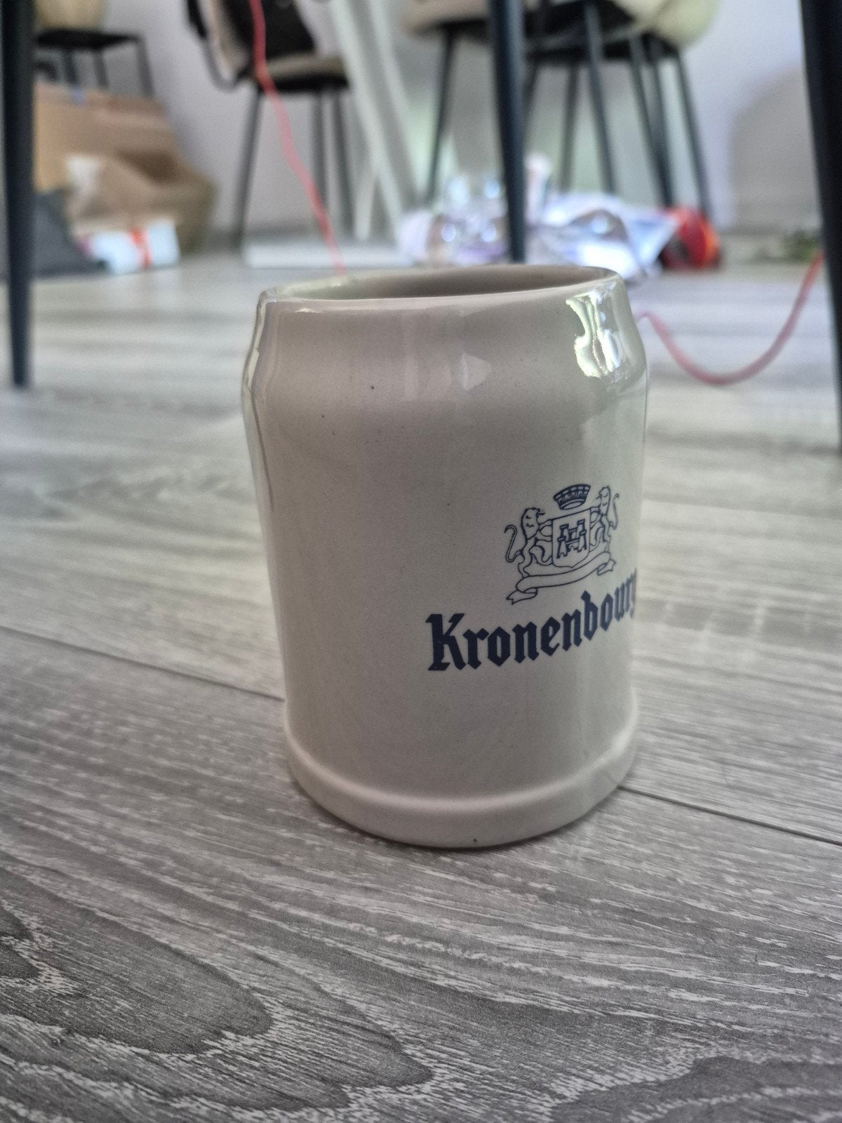 Vintage Kronenbourg Bierpul - Baudour België, Ophalen of Verzenden