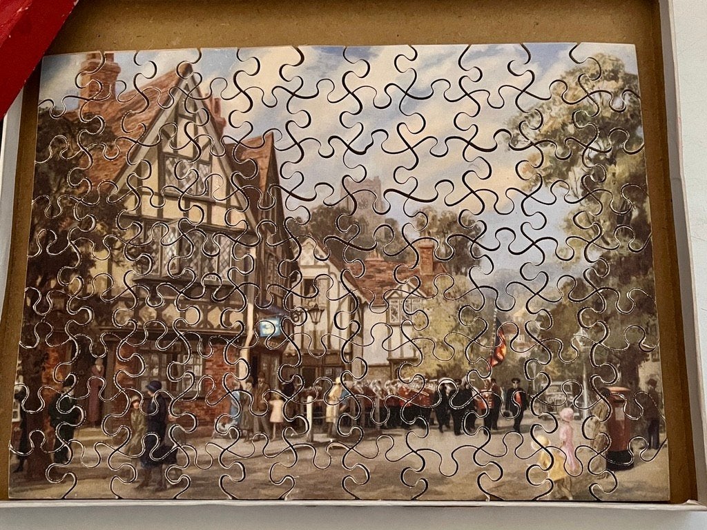Antieke houten legpuzzel, Ophalen of Verzenden, Minder dan 500 stukjes, Gebruikt