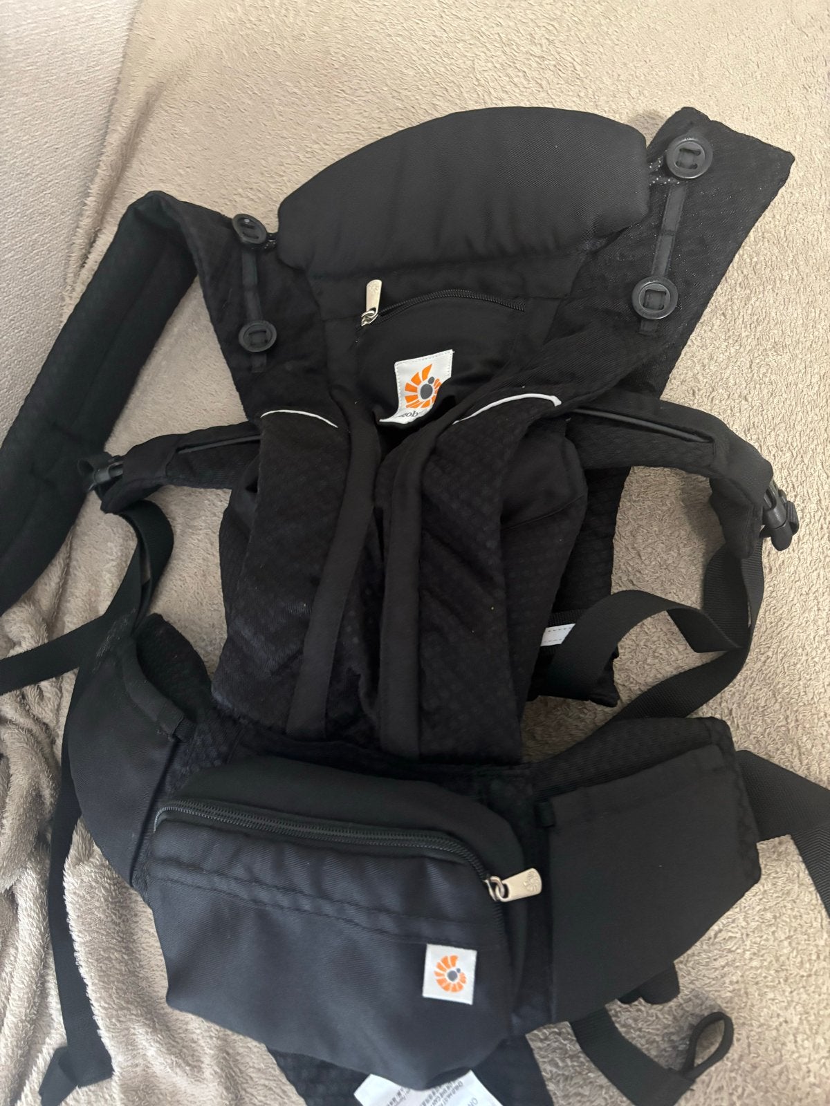 Ergobaby Omni Breeze Draagzak - Onyx Black, Overige merken, Ophalen of Verzenden, Zo goed als nieuw, Buik, Rug of Zij