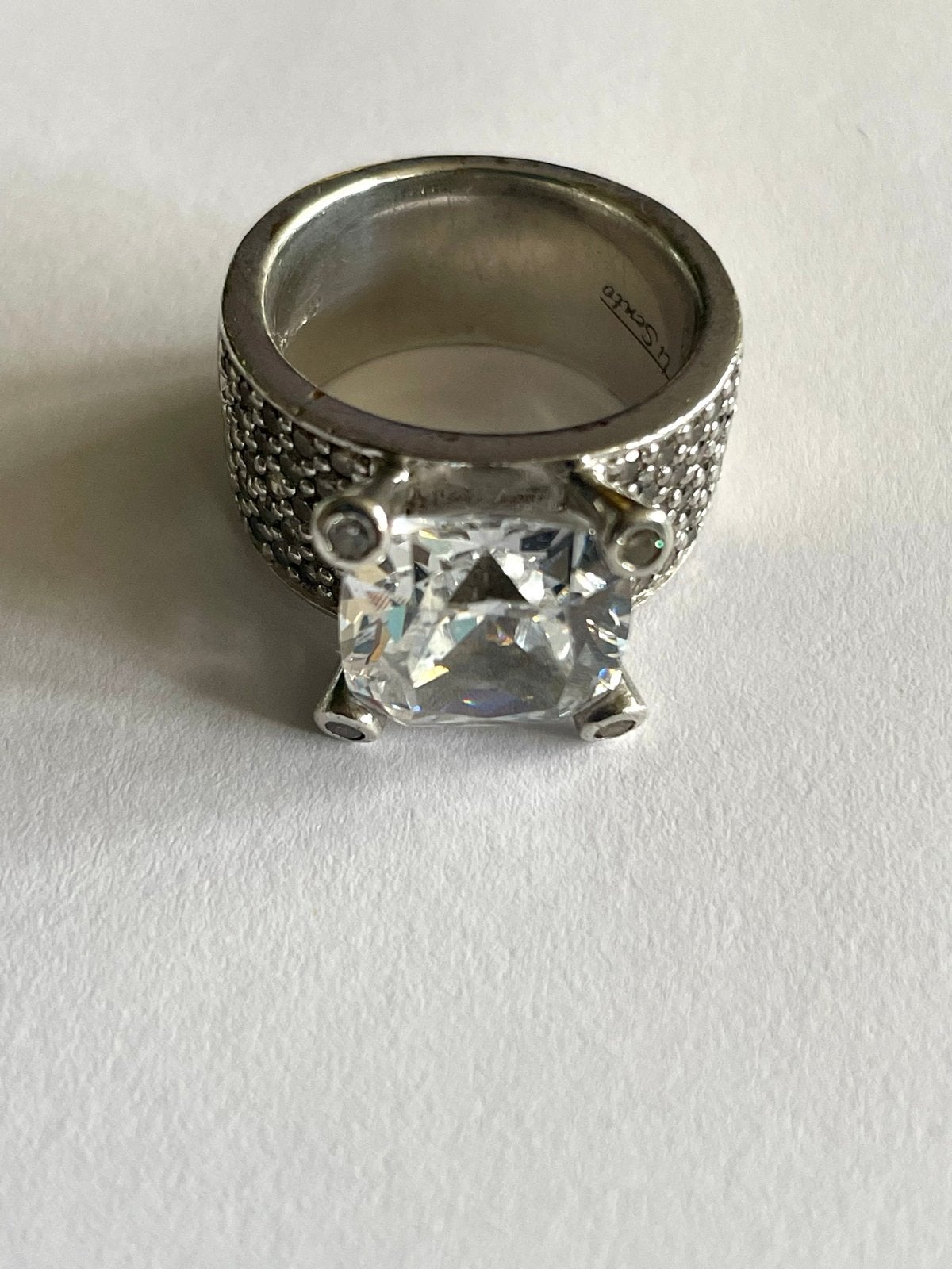 Ti Sento Milano ring met zirkonia steen, Met kristal, 18 tot 19, Gebruikt, Ophalen of Verzenden