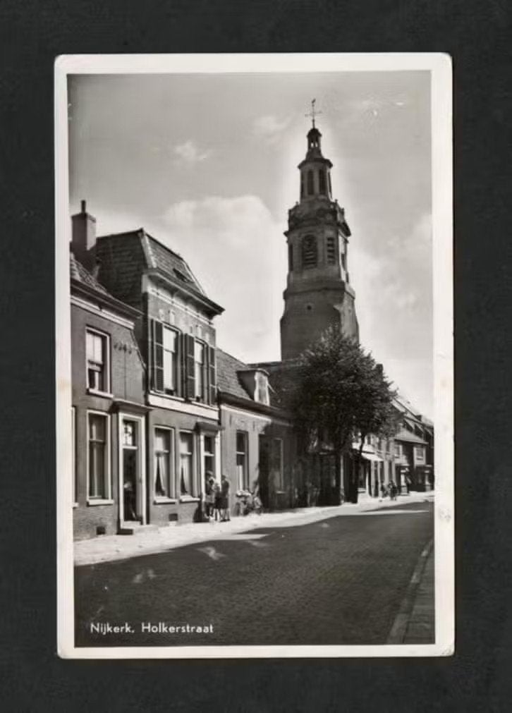 Nijkerk Holkerstraat Kerk 1950., Ophalen of Verzenden, 1940 tot 1960, Gelopen, Gelderland