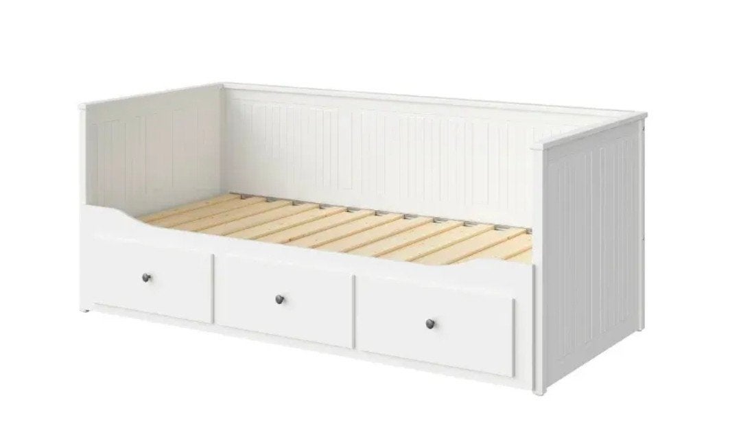 IKEA Hemnes Uitschuifbed 200x80, Huis en Inrichting, Ophalen, Gebruikt, Wit, Tweepersoons