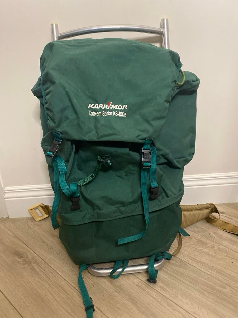 Vintage Karrimor Tote-em Senior KS-100e Rugzak - Groen, Overige merken, Gebruikt, Karrimor, 25 tot 40 cm