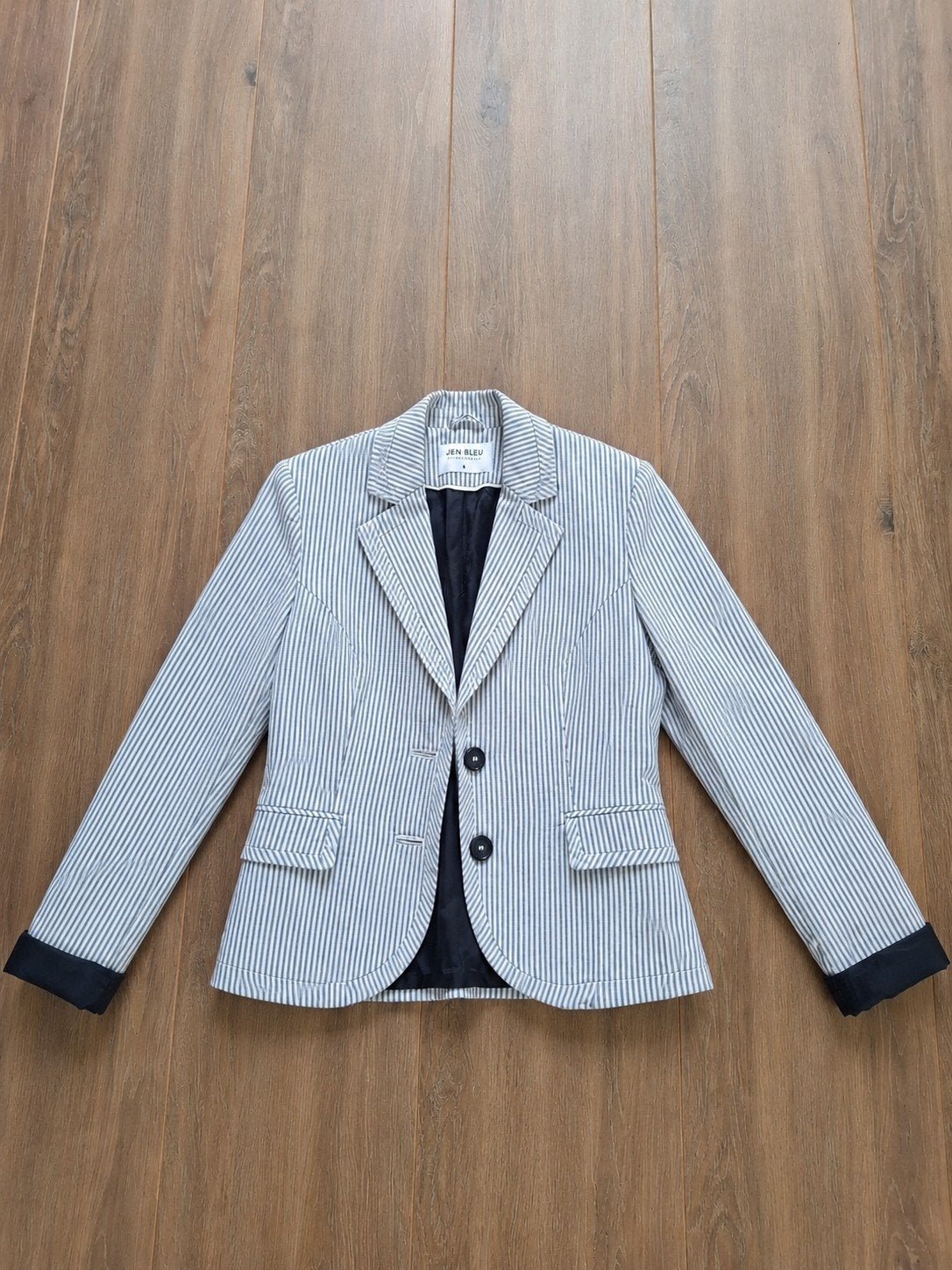 Bien Bleu gestreepte dames blazer - Maat S, Ophalen, Blauw, Zo goed als nieuw, Jasje