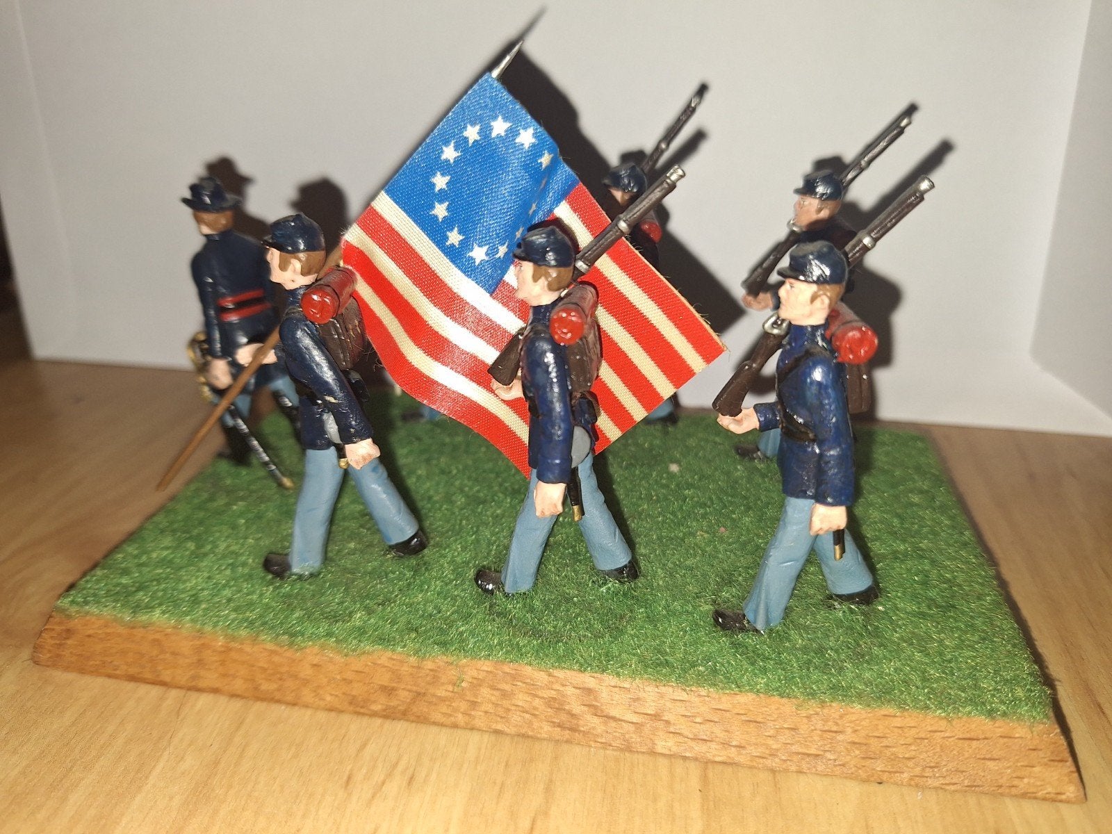 Diorama Tinnen soldaatjes American Civil War Noordelijk, Verzenden, Landmacht, Amerika, Miniatuur of Beeldje