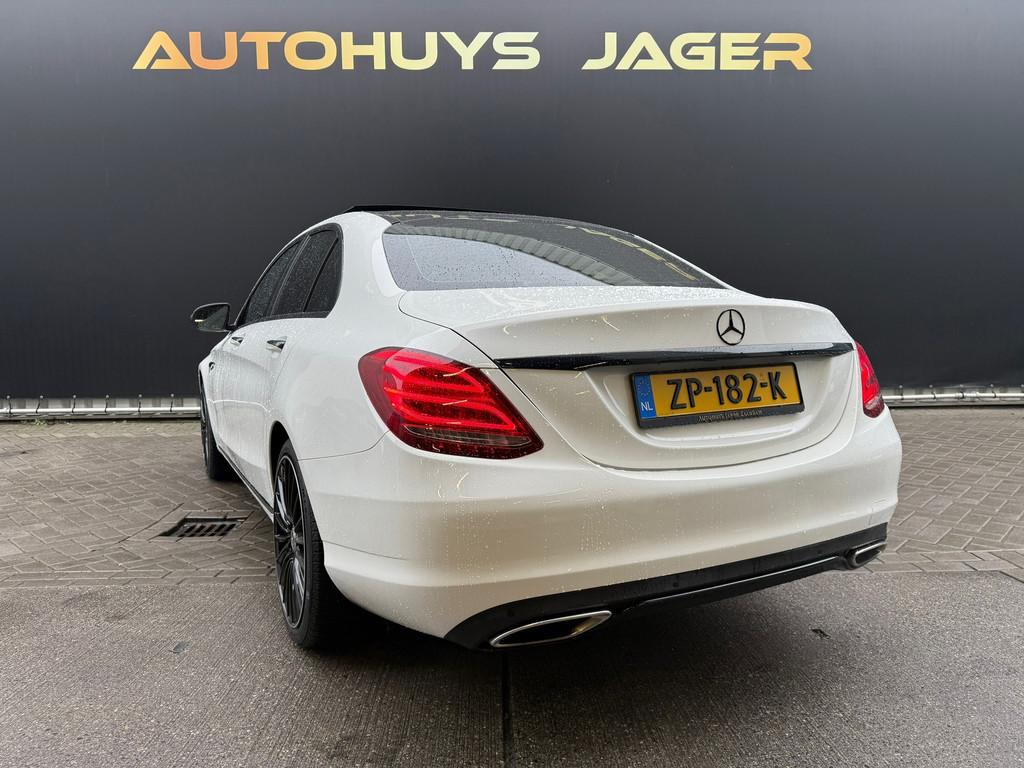 Mercedes-Benz C300 4-MATIC AMG BURMESTER PANO MEMORY, Auto's, Mercedes-Benz, Automaat, Gebruikt, Wit, Vierwielaandrijving