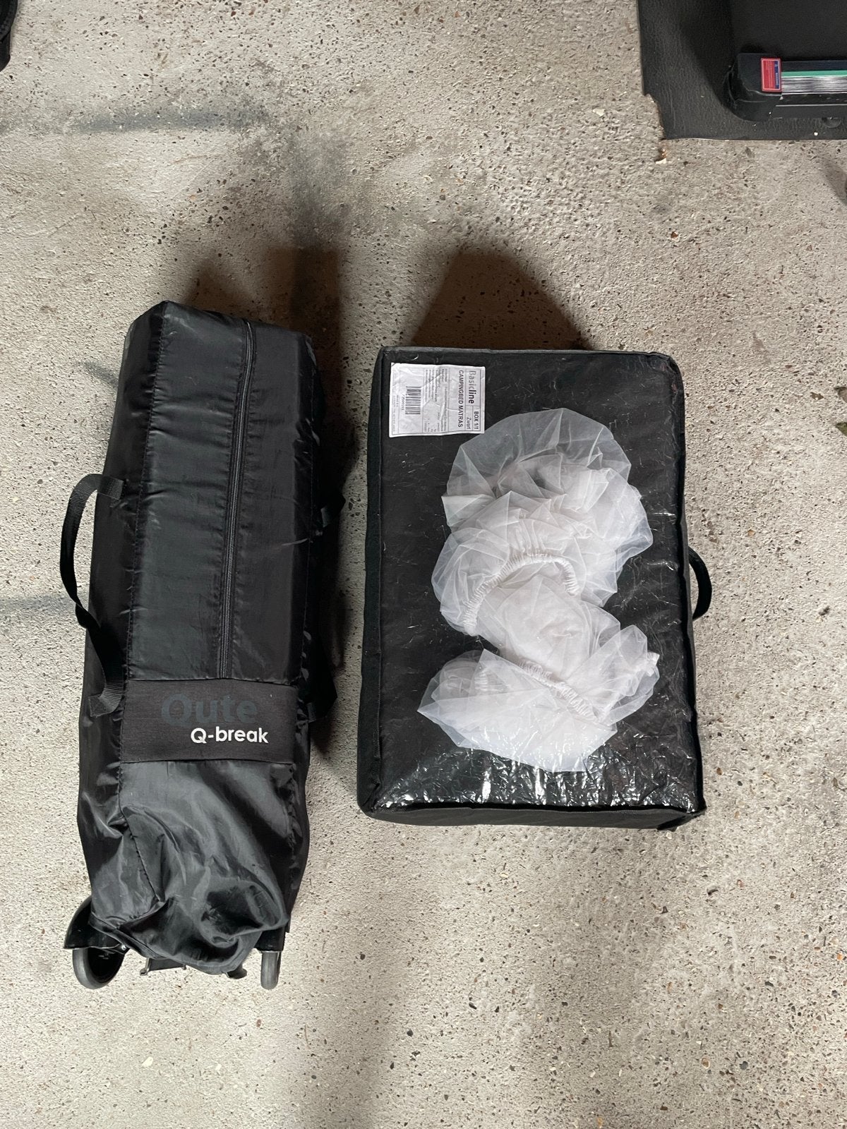 Qute Q-break Reisbedje met Basicline matras, Ophalen, Gebruikt, Reisbedje