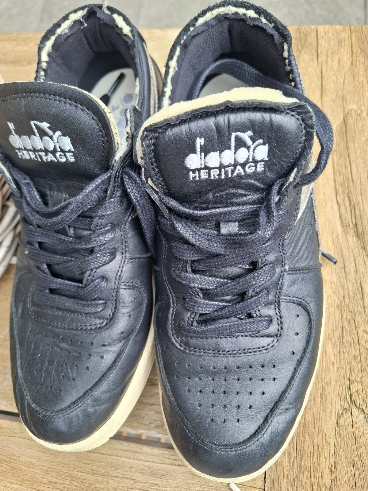 Diadora Heritage Vintage sneakers zwart - maat 40, Ophalen of Verzenden, Zo goed als nieuw, Zwart, Sneakers of Gympen