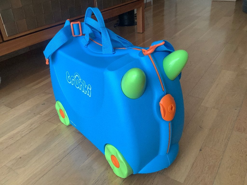 Trunki Terrance Reiskoffer Kinderkoffer Handbagage, Sieraden, Tassen en Uiterlijk, Koffers, Hard kunststof, Minder dan 50 cm, Zo goed als nieuw