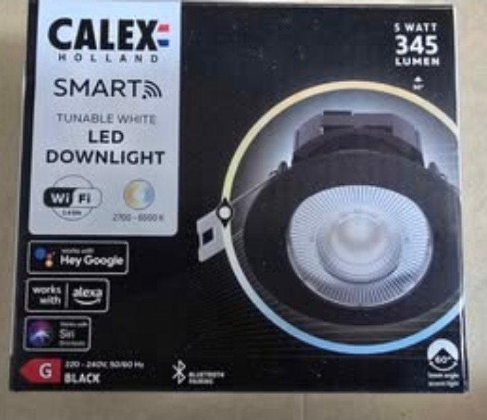 Calex Smart Inbouwspot - Nieuw in doos, Huis en Inrichting, Lampen | Losse lampen, Ophalen, Instelbaar wit, E27 (groot), Minder dan 10 watt