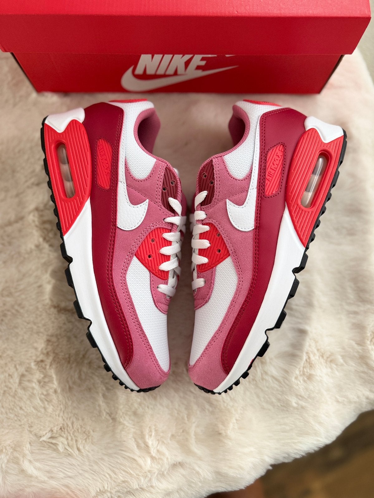 Nike Air Max 1 Roze Rood Wit EU 45 AirMax One 90 ni, Overige kleuren, Nike, Nieuw, Ophalen of Verzenden