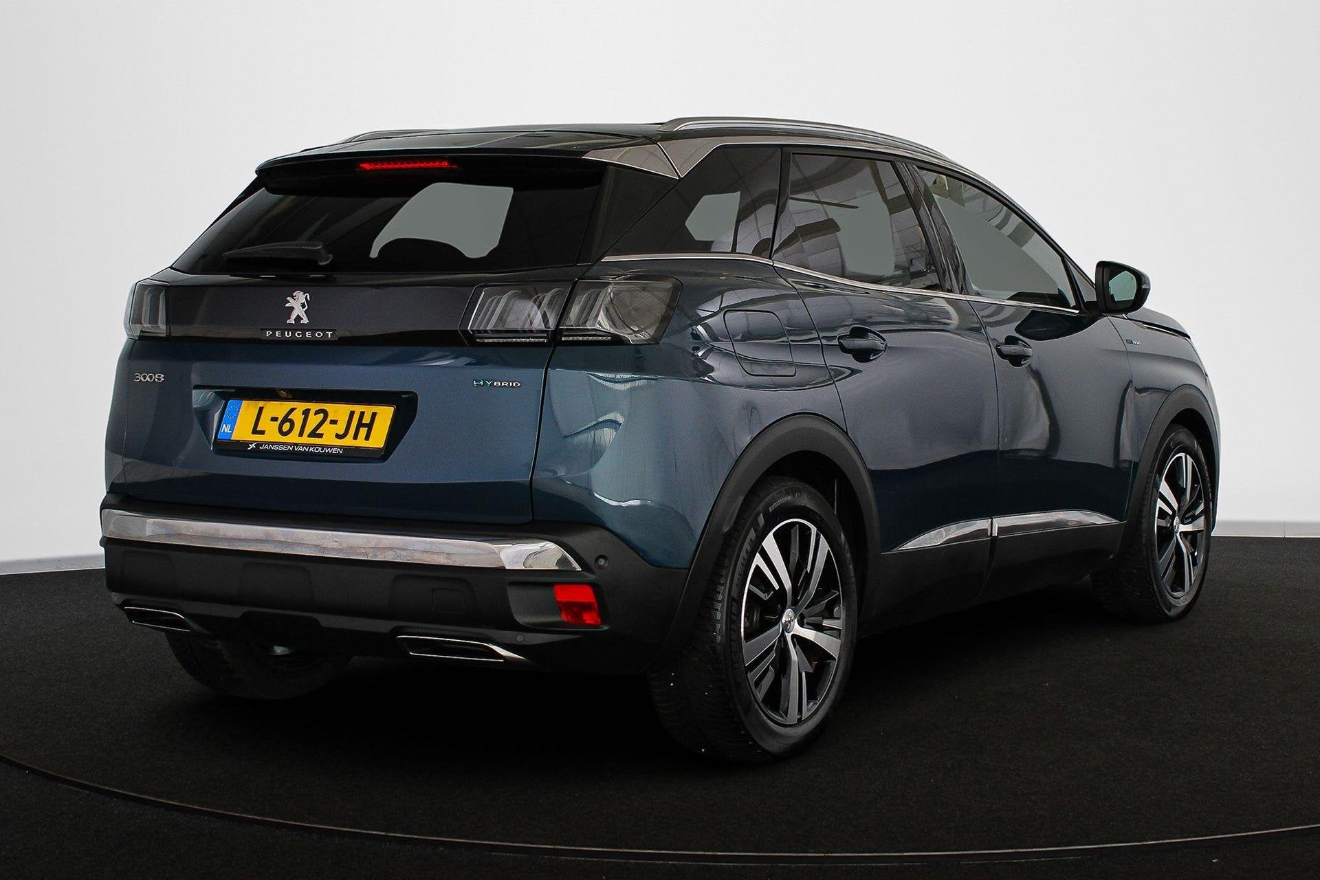 Peugeot 3008 1.6 HYbrid 225 GT 1e Eigenaar Panoramadak Leder, Euro 6, 4 cilinders, Blauw, Automatische klimaatregeling