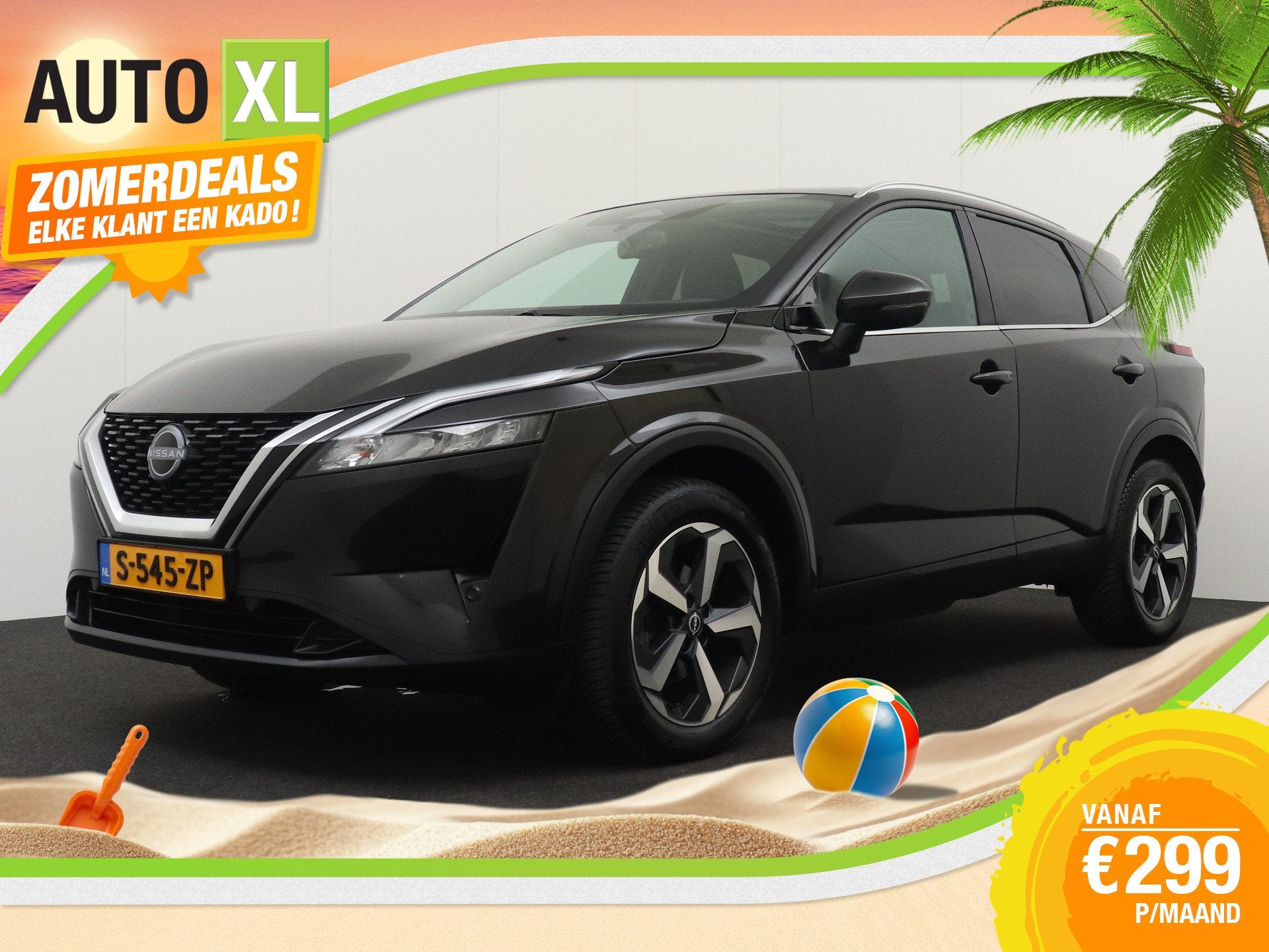 Nissan QASHQAI 1.3 158 PK Aut. MHEV N-Connecta Design Pano-d, Auto's, Nissan, Automatische klimaatregeling, Stof, Zwart, Origineel Nederlands