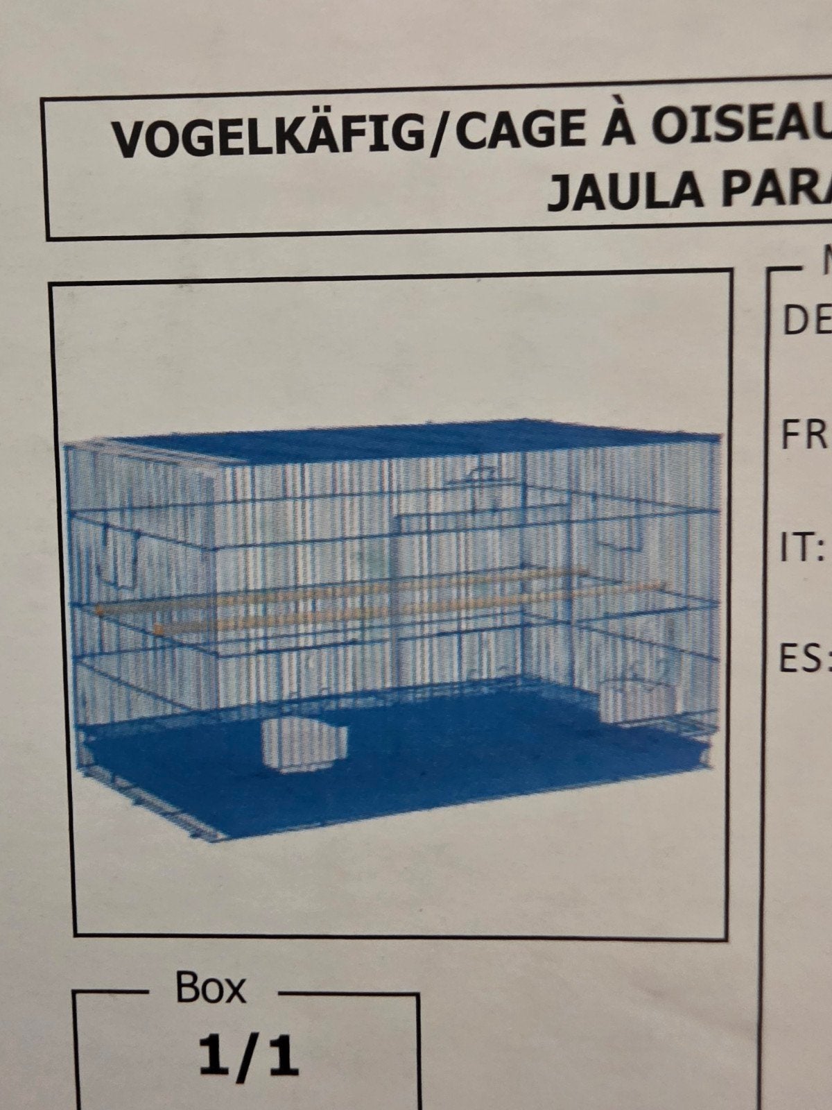 Vogelkooi blauw, Ophalen of Verzenden, Nieuw, Metaal, Vogelkooi