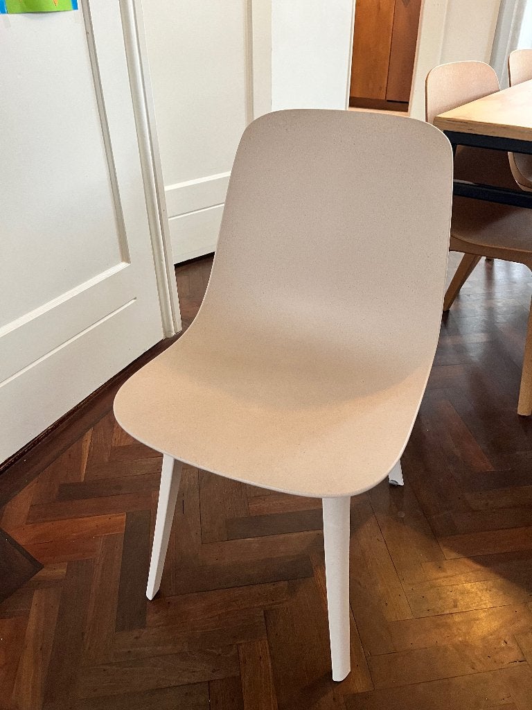 Ikea Odger stoel - wit, Huis en Inrichting, Ophalen, Kunststof, Wit, Zo goed als nieuw