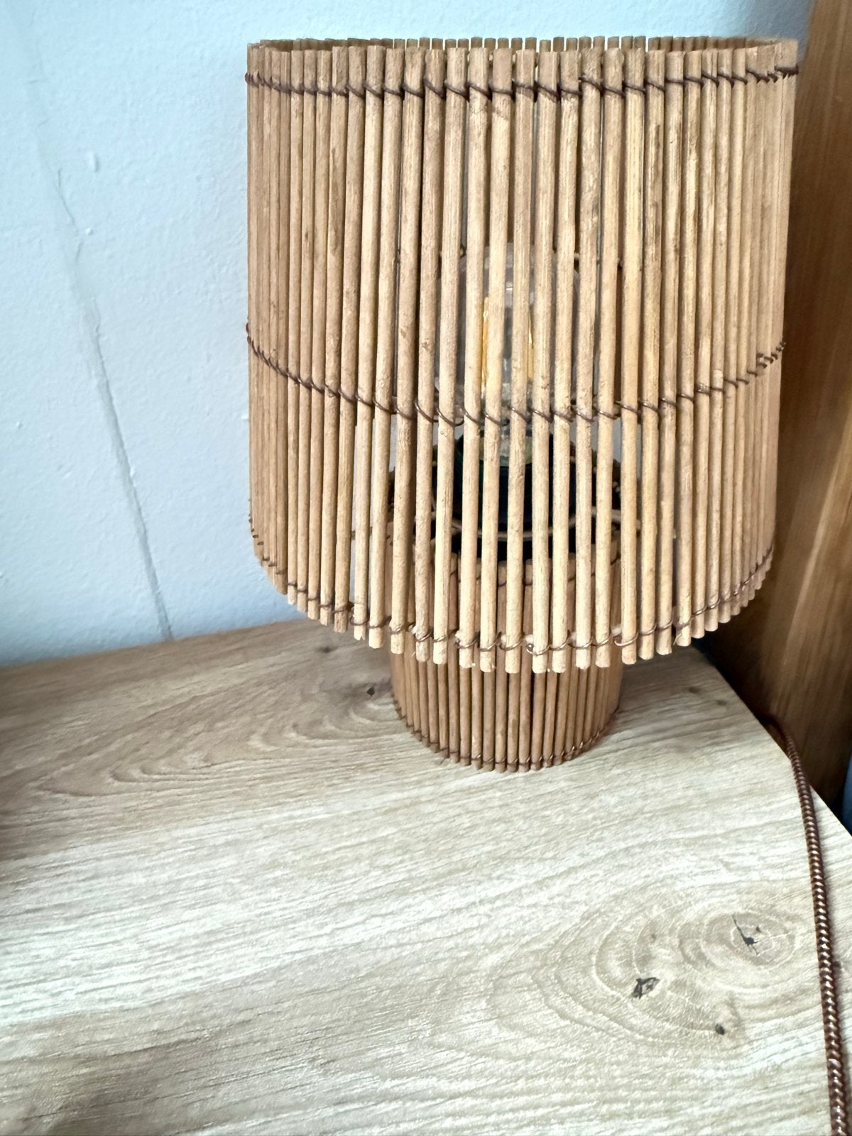 Tafellamp, Ophalen, Nieuw, Hout, Minder dan 50 cm