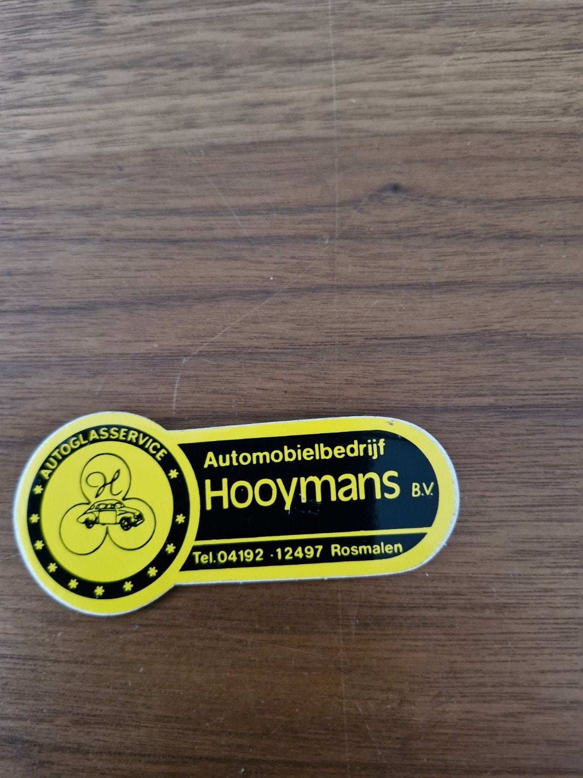 9862 Vintage Hooymans Autoglas Service Sticker Rosmalen, Ophalen of Verzenden
