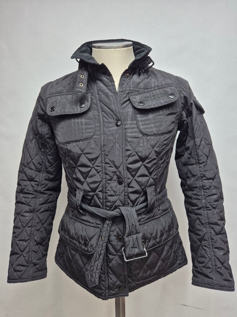 Barbour dames sportief jack 'Check Int. Quilt' 36, Kleding | Dames, Barbour, Zwart, Ophalen of Verzenden, Zo goed als nieuw
