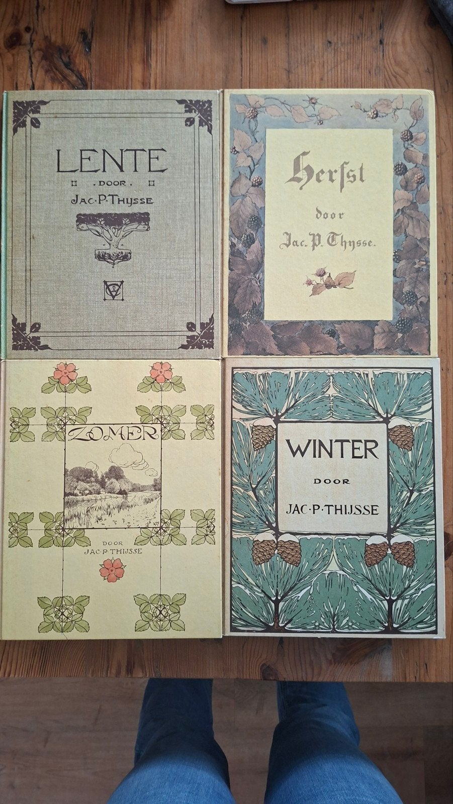 Jac. P. Thijsse - Lente, Zomer, Herfst, Winter (4 boeken), Boeken, Ophalen of Verzenden, Gelezen, Natuur algemeen, Jac. P. Thijsse