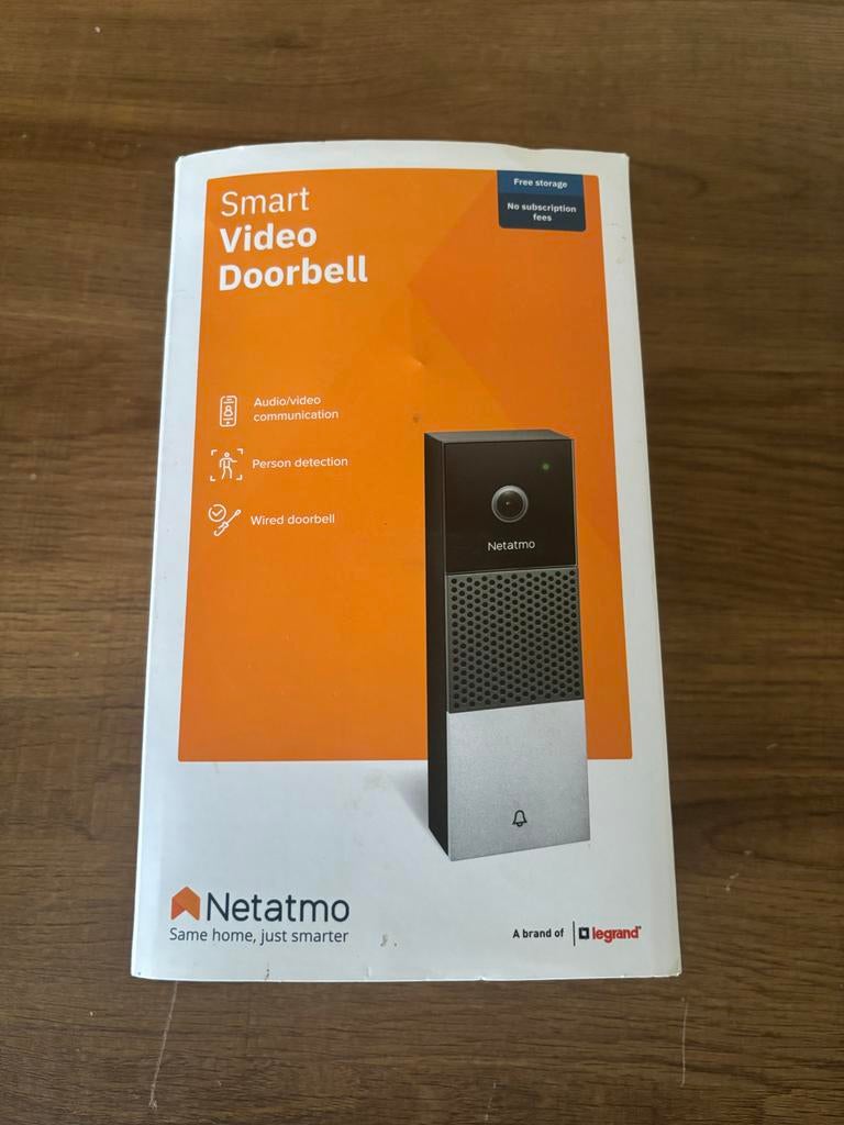 Netatmo Slimme Video Deurbel, Huis en Inrichting, Deurbellen, Ophalen, Bewegingsdetectiesensor, Gebruikt, Bedraad