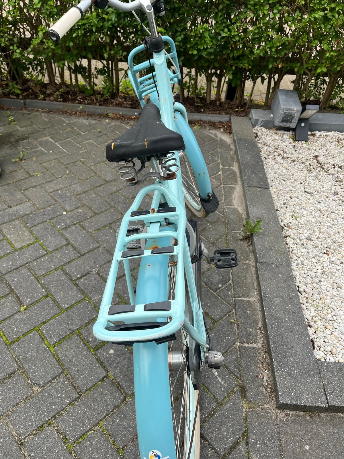 Batavus Damesfiets - Lichtblauw met Voordrager, Terugtraprem, Versnellingen, Batavus, Ophalen of Verzenden