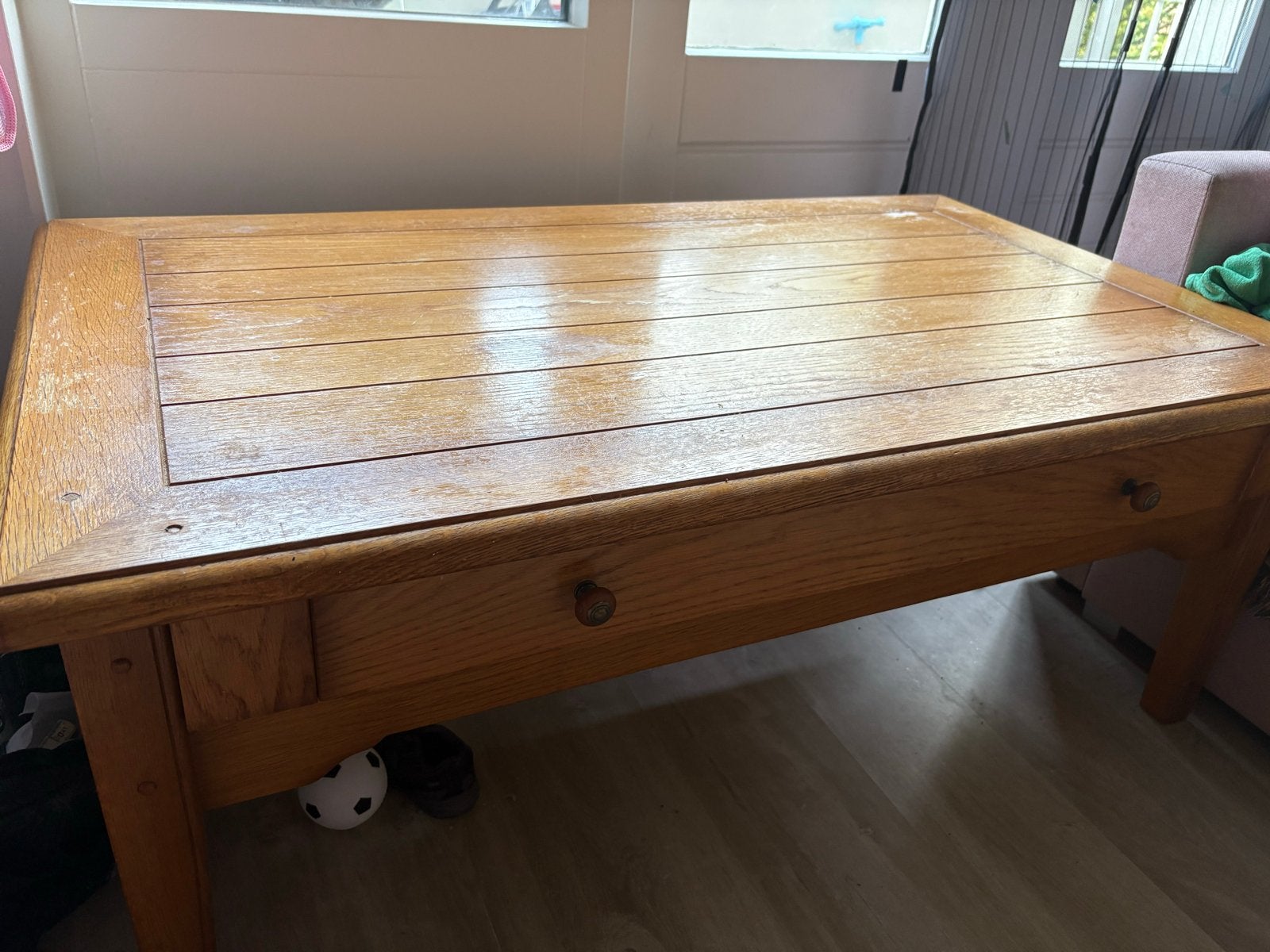 Gratis massief houten tafel - 100x70x47 cm, Gebruikt, 100 tot 150 cm, 5 – 50, Overige houtsoorten