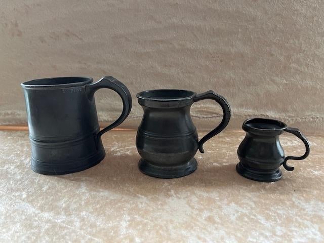 Tinnen Maat bekers, Antiek en Kunst, Ophalen of Verzenden
