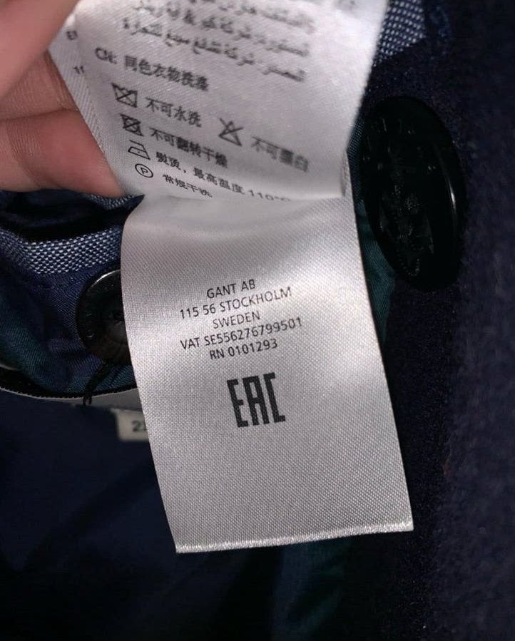 GANT Peacoat - Donkerblauw met geruite voering maat XXL, Kleding | Heren, Ophalen of Verzenden, Zo goed als nieuw, Overige maten