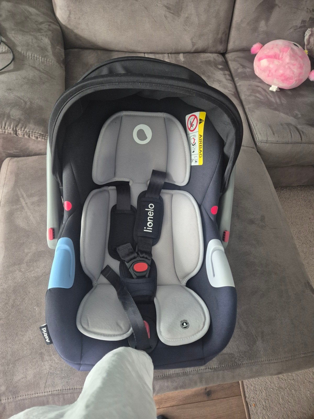 Lionelo Astrid i-Size baby autostoel - Zeer nette staat, Autogordel, Zijbescherming, Zo goed als nieuw, 0 t/m 13 kg