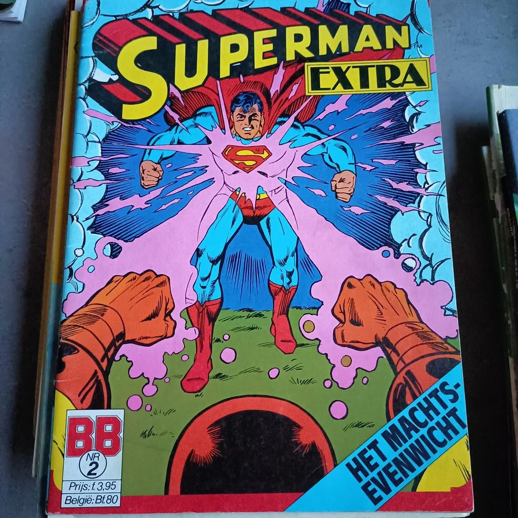 Superman Extra & Superman en Batman stripboeken, Meerdere stripboeken, Ophalen of Verzenden, Gelezen, Jerry Siegel, Joe Shuster, Bob Kane, Bill Finger