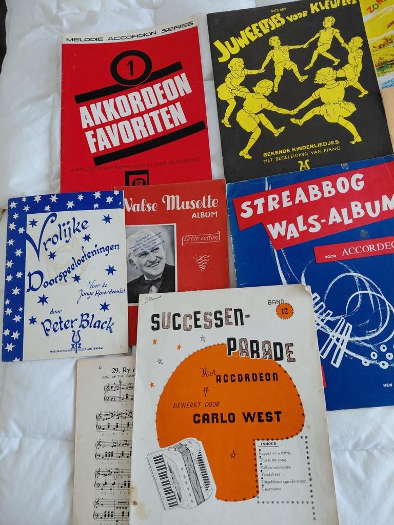 Collectie accordeon bladmuziek, Ophalen of Verzenden