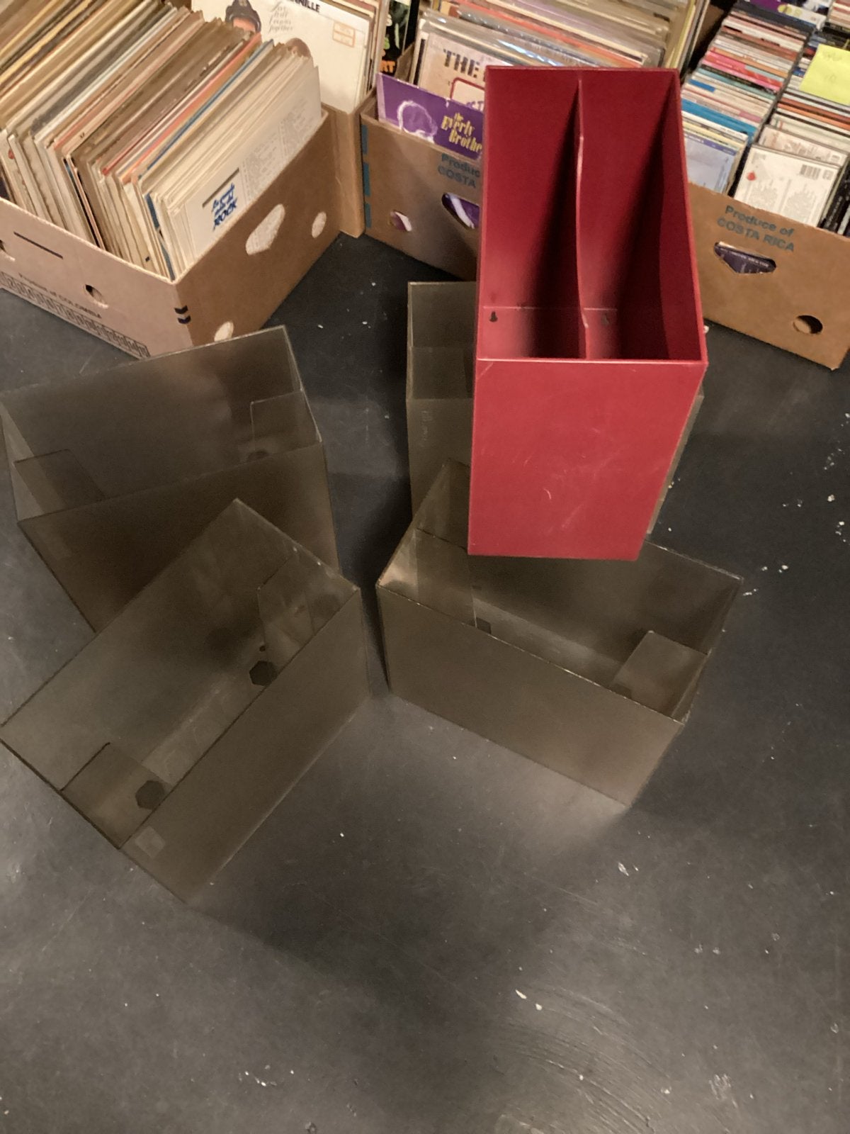 Vinylplaten Vintage opbergboxen, Ophalen, Gebruikt, Overige formaten