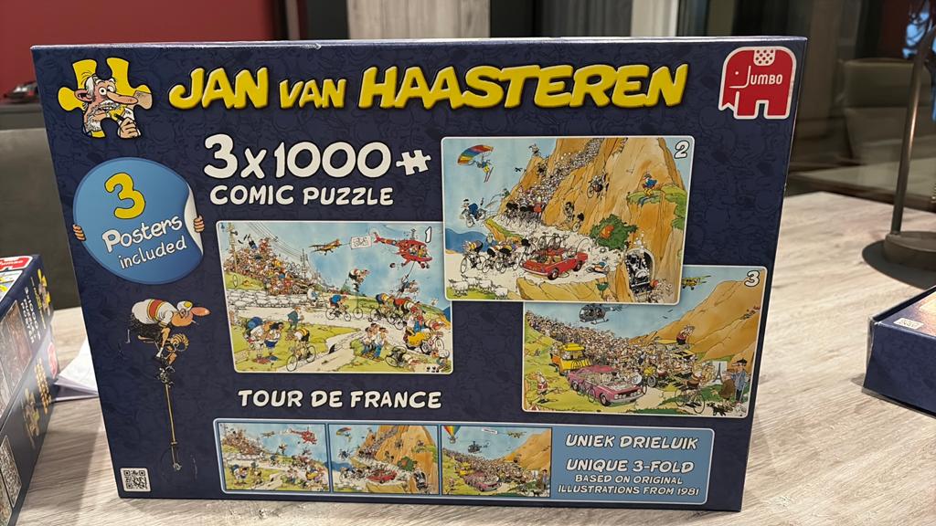 Jan van haasteren 3 in 1, Hobby en Vrije tijd, Denksport en Puzzels, Ophalen of Verzenden, 500 t/m 1500 stukjes, Zo goed als nieuw