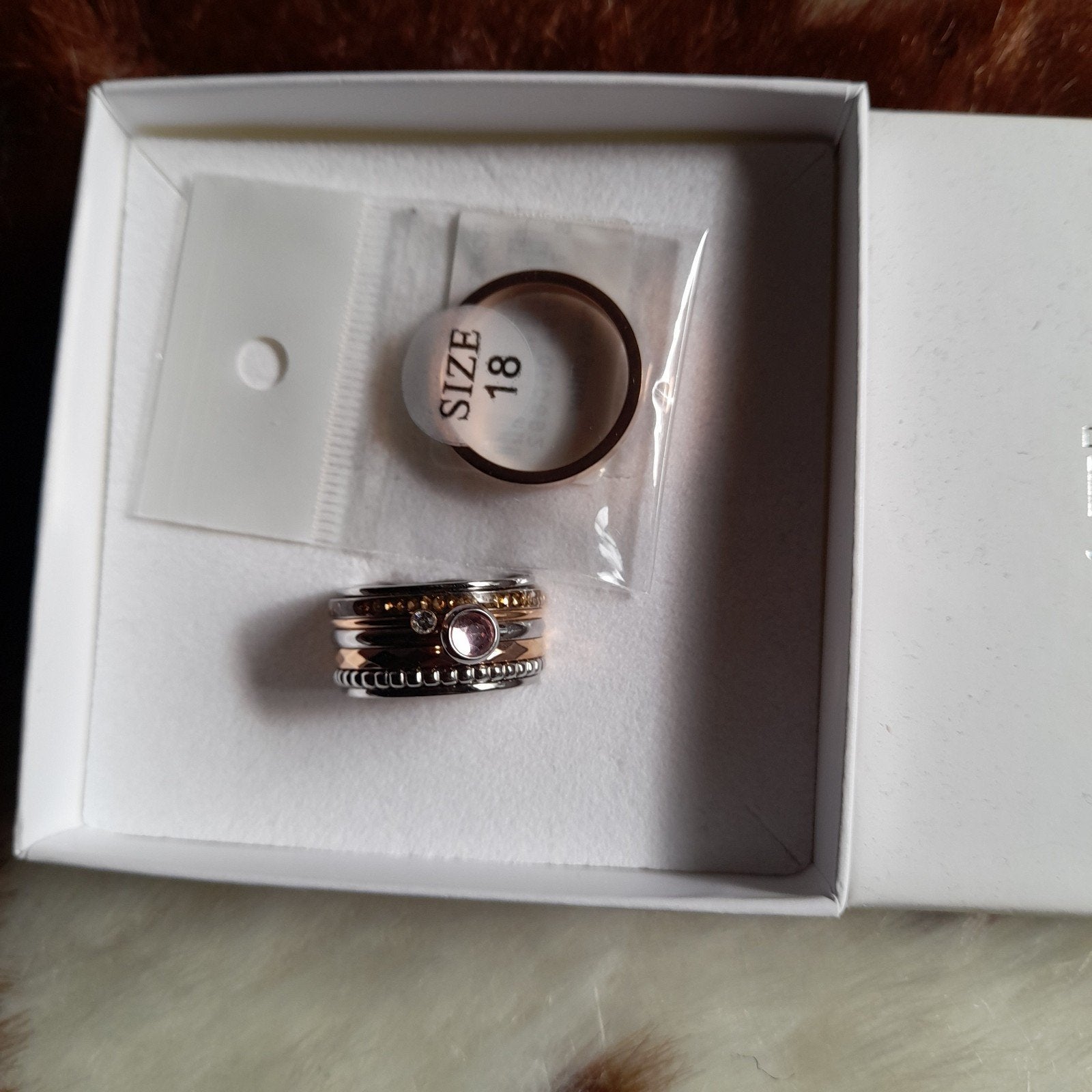IXXI Bassis RING MET 6 vulringen maat 18MM, Sieraden, Tassen en Uiterlijk, Ringen, Ophalen, Zo goed als nieuw, Dame, Overige materialen