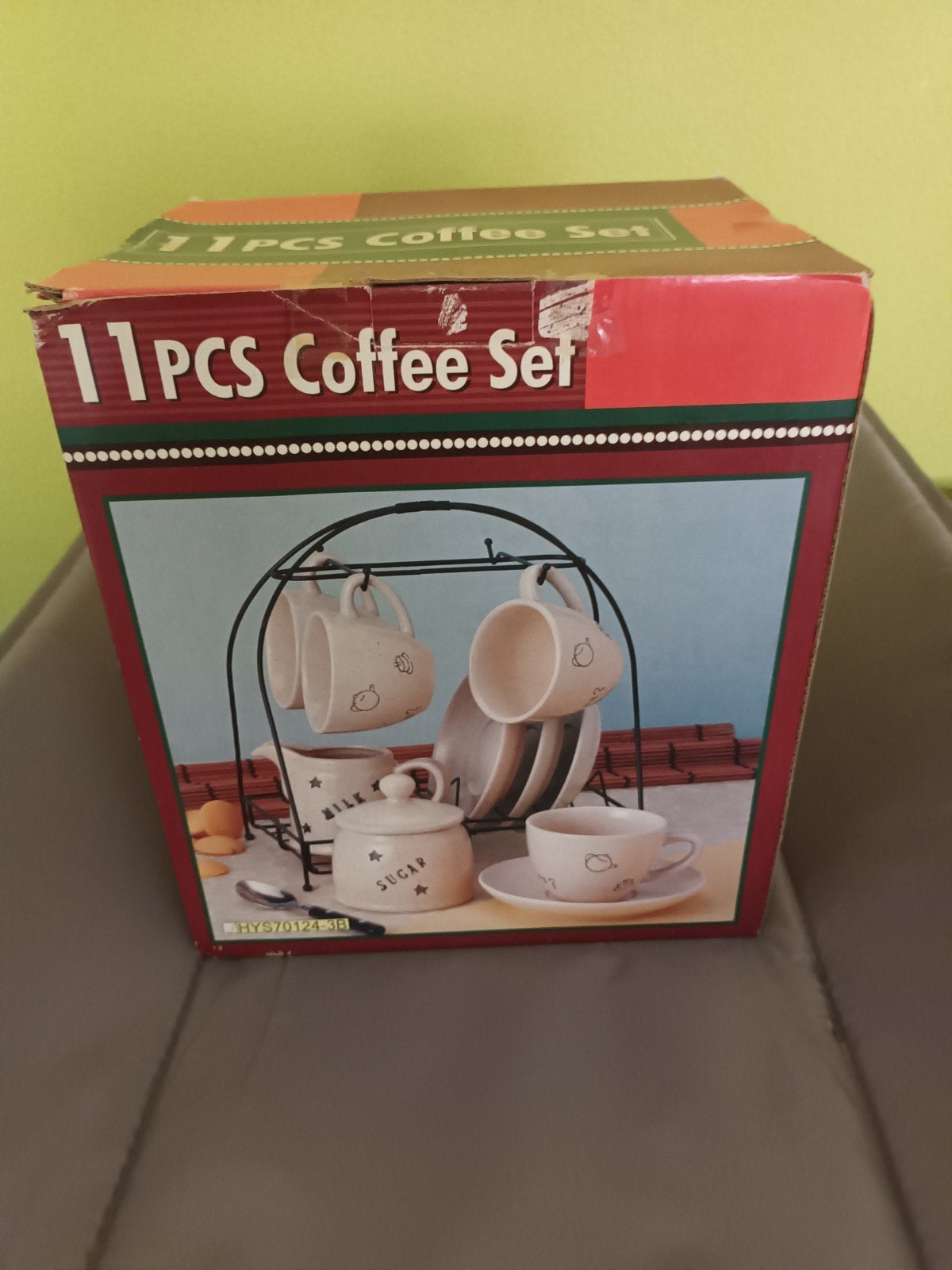 11-delige koffieset - Nieuw in doos, Ophalen, Nieuw, Keramiek, Kop(pen) en/of Schotel(s)