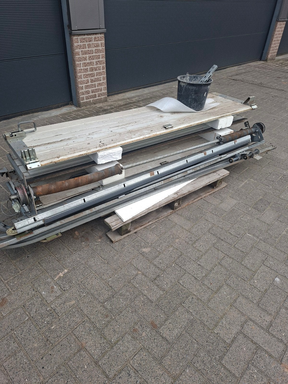 Gebruikte sectionaal garagedeur 2x2m, Ophalen, Gebruikt, 120 cm of meer, Garagedeur