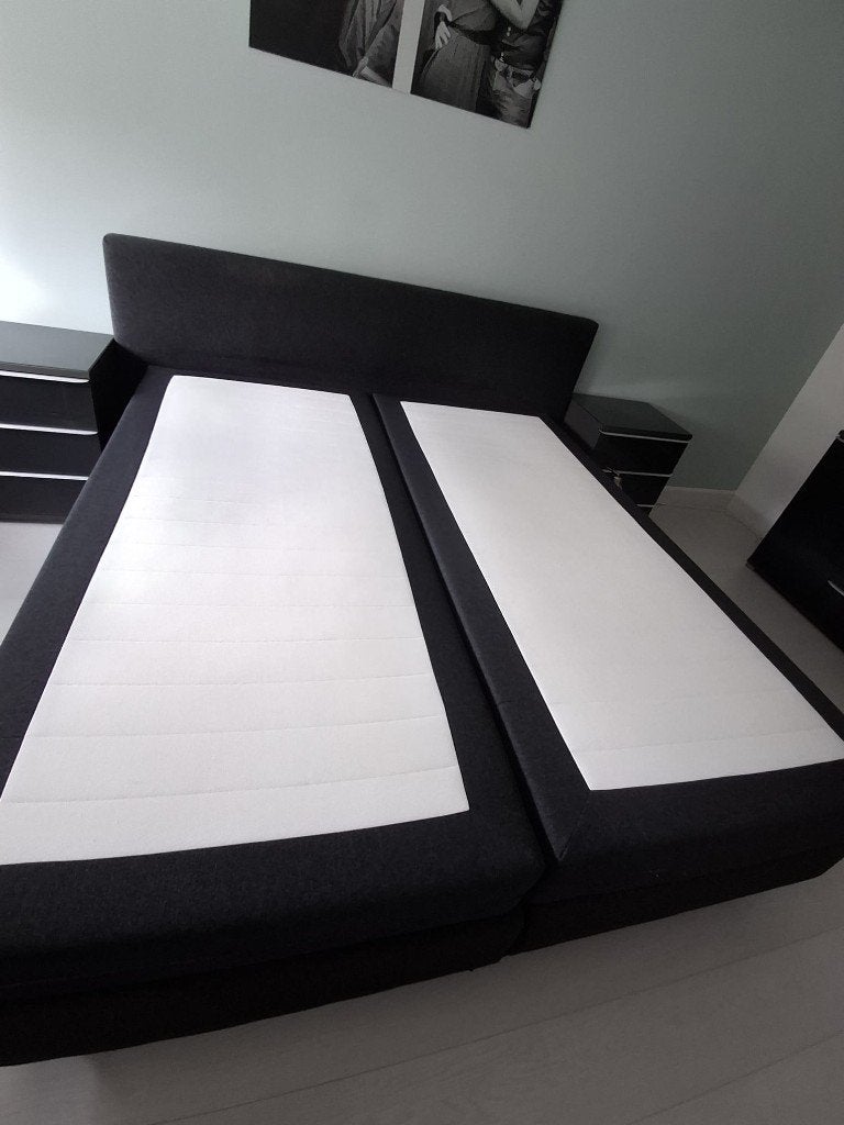 Bed boxspring, Ophalen, Tweepersoons, Zo goed als nieuw, 180 cm