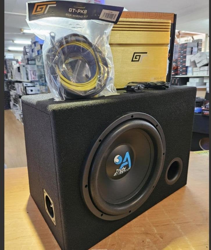 Bassface set 500watt rms met monoblok, Niet ingevuld, Niet ingevuld, Nieuw, Ophalen of Verzenden