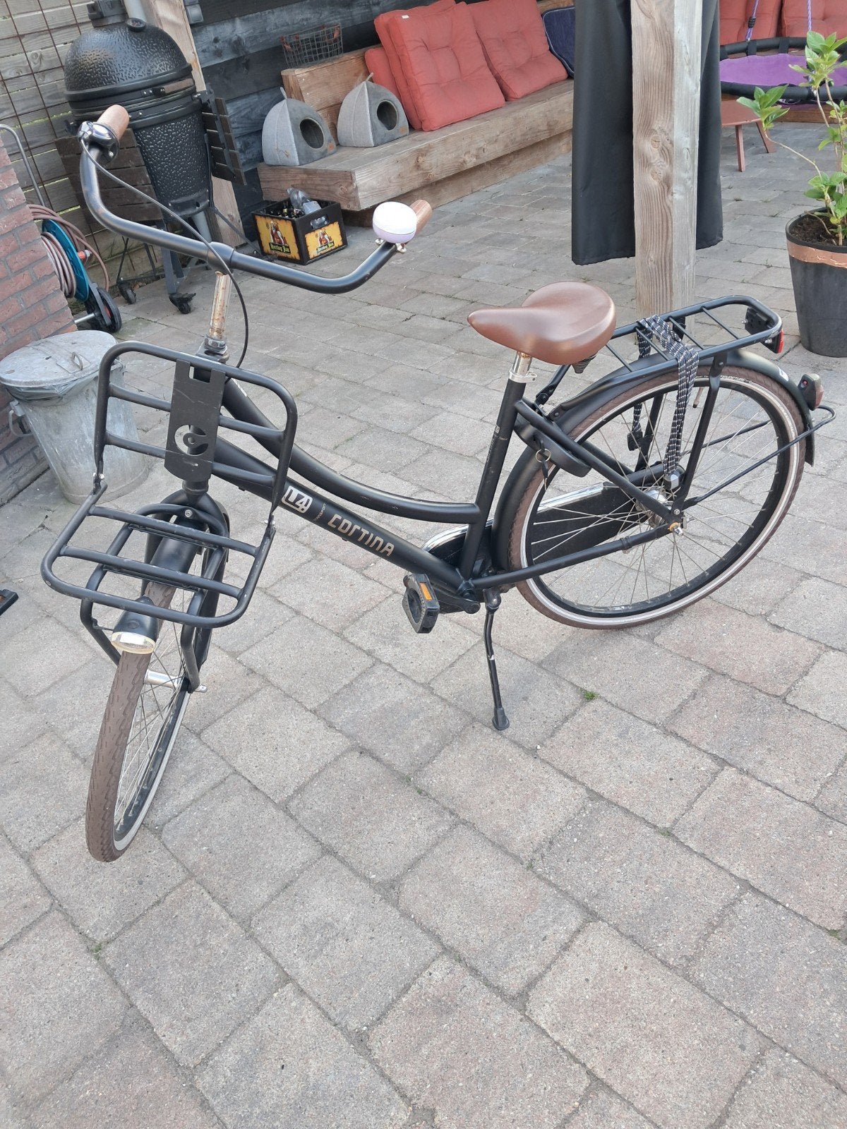 Cortina Transportfiets Zwart 26 inch, Fietsen en Brommers, Fietsen | Dames | Damesfietsen, Zo goed als nieuw, Overige merken, Versnellingen