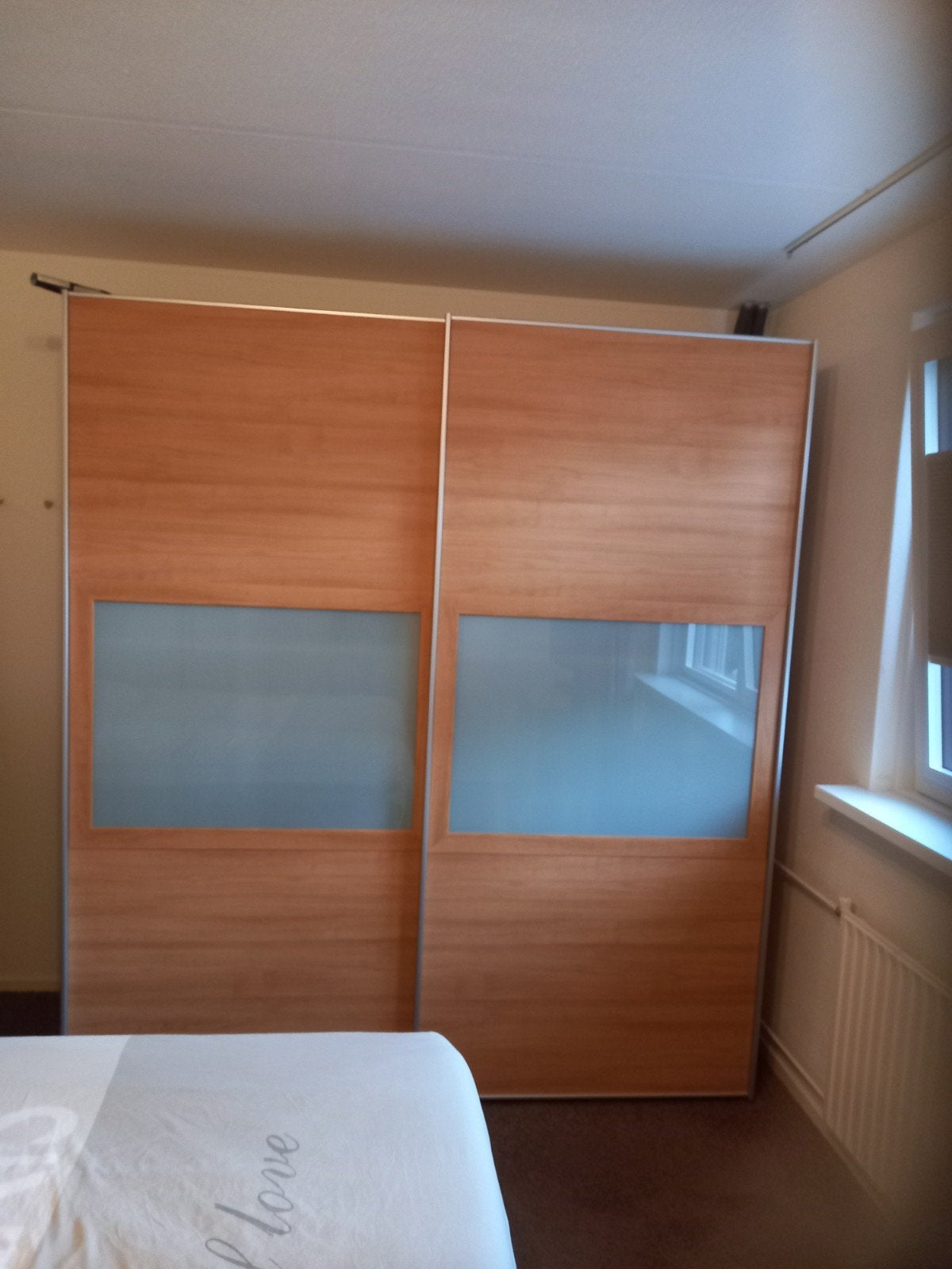kledingkast met schuifdeur 2 meter breed, Ophalen, Gebruikt, Tweepersoons