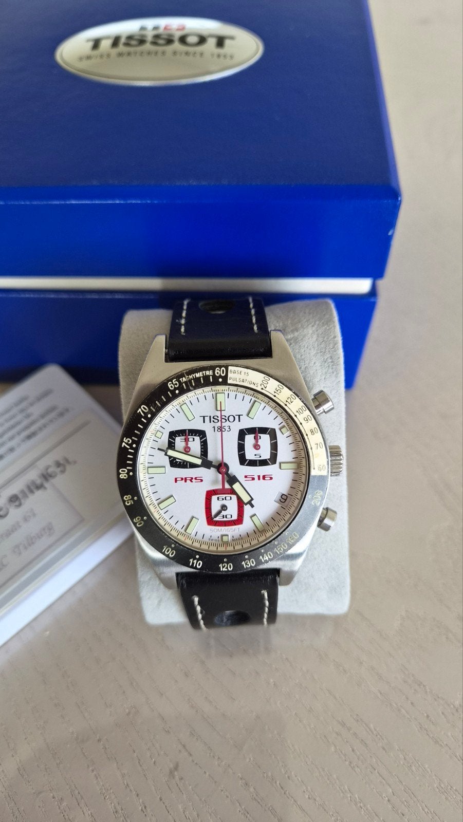Tissot prs 516. met doos en papieren., Sieraden, Tassen en Uiterlijk, Horloges | Heren, Ophalen of Verzenden, Staal, Overige merken