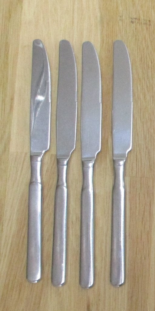 4x dinermes Monza (vroeger bij Blokker te koop) 21,2cm, Ophalen of Verzenden, Rvs of Chroom