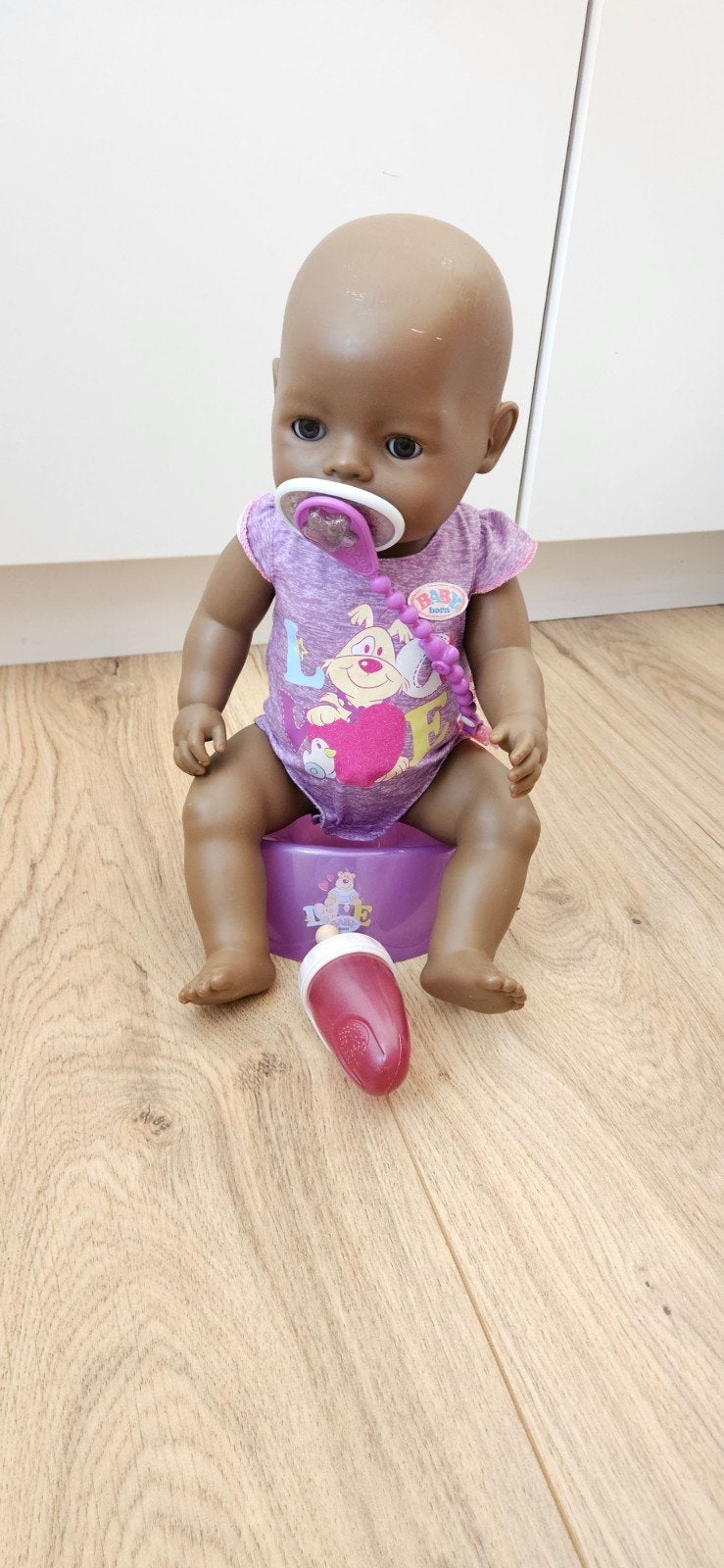 Baby Born pop met potje en flesje, Ophalen of Verzenden, Gebruikt, Babypop