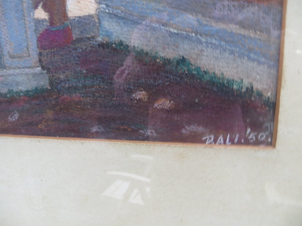 BALI, Schilderij van een plaatsbepalende toren, Ophalen, Schilderij