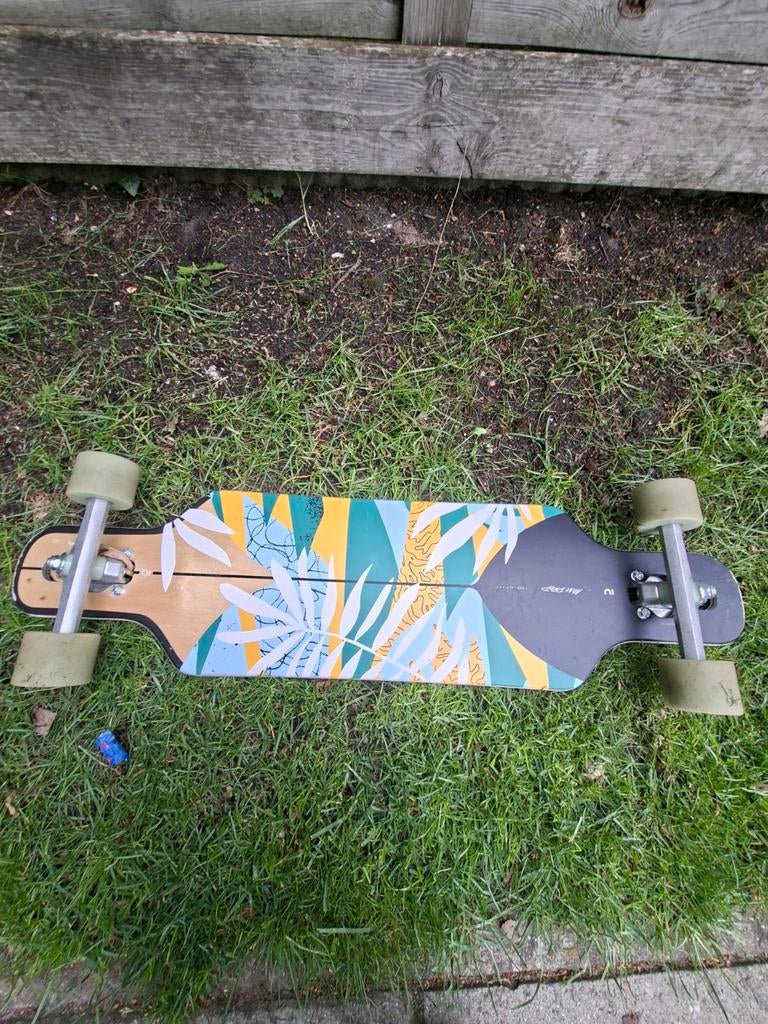 Longboard  decathlon Zo goed als nieuw, Ophalen of Verzenden, Zo goed als nieuw, Skateboard, Longboard