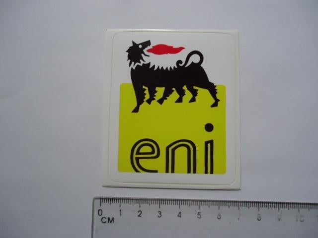 sticker ENI origineel Agip oil auto motor scooter brommer, Verzenden, Zo goed als nieuw, Auto of Motor