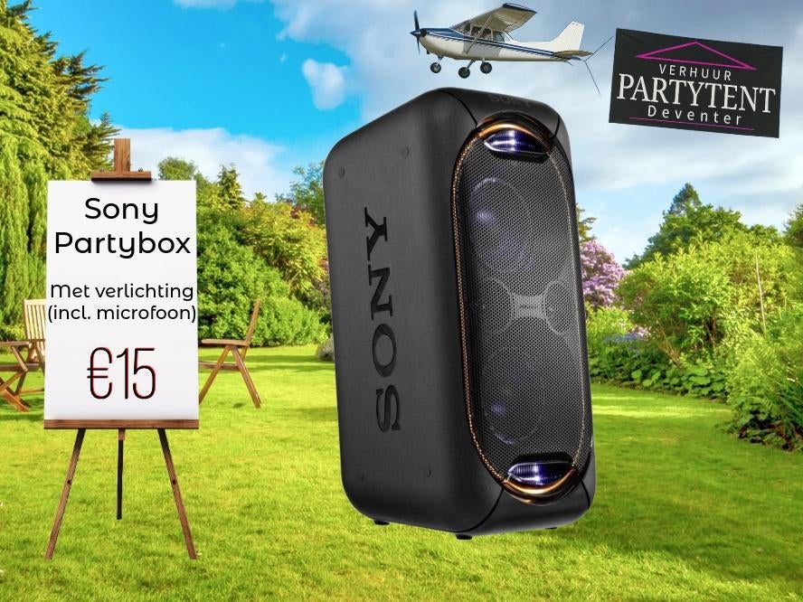 Verhuur party speaker van Sony met krachtig geluid, Ophalen, Nieuw, Overige